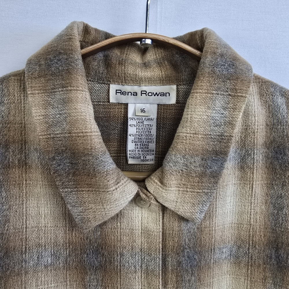 Vintage Wool Plaid Shacket - Picture 3 of 11
